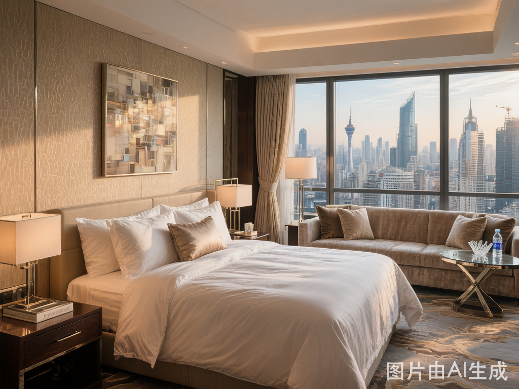 澳门美高梅酒店 豪华双床房 房型示意图