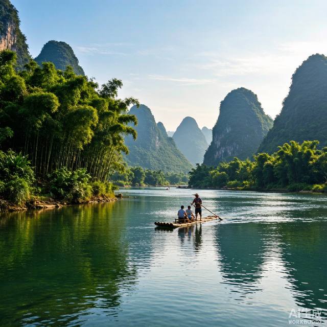 漓江竹筏漂流