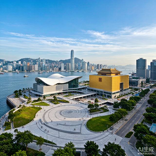西九文化区艺术公园 + 香港故宫文化博物馆(外观) + M+博物馆(外观)