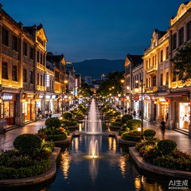 昆明夜景 · 南屏街