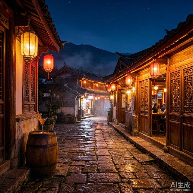 丽江古城夜景 · 酒吧街